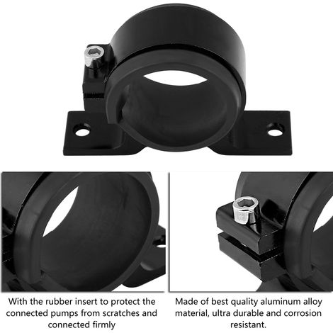 Support de montage de pompe à huile et collier de serrage de filtre de 50 mm pour modification automobile (noir) (1/5)