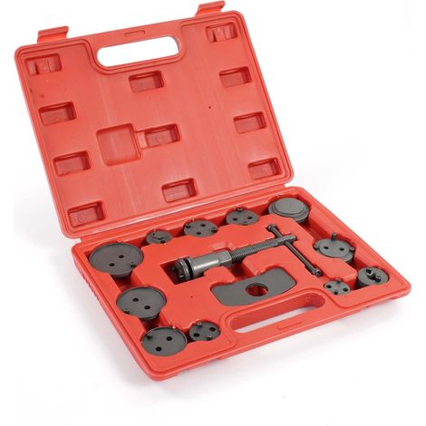 Kit de Repousse Piston Étrier de Frein - 13 pièces - 320 x 60 x 245 mm - avec Adaptateurs, Plaque retenue et Broche - Coffret d'outils Auto Garage (1/5)
