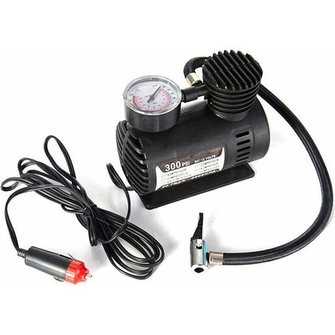 Pompe à Air Portable 300PSI Compresseur Électrique pour Pneus Voiture Moto et Ballon (1/4)
