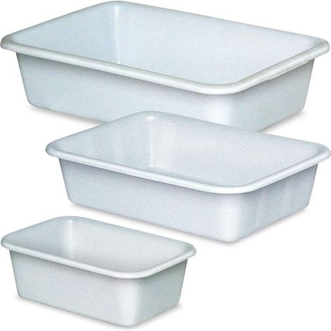 BRB Lot de 3 bacs en plastique de qualité alimentaire, 1 x 12 l, 1 x 25 l, 1 x 40 l (1/3)