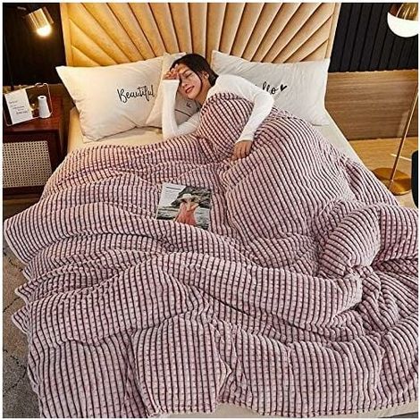Couverture à carreaux, couverture épaisse douce et confortable, peut être utilisée comme draps de lit, couverture pour enfants (rose, 70 100cm) (1/5)