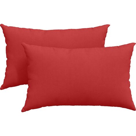 Maison Exclusive - Coussins de canapé 2 pcs Rouge 50 x 30 cm tissu