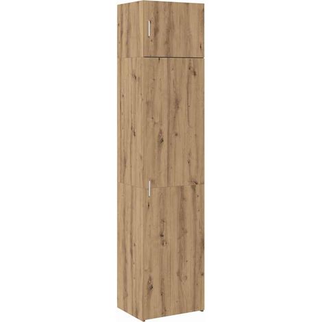 Buffet,Armoire de rangement chêne artisanal 50 x 41 x 225 cm CFW540983 (1/5)