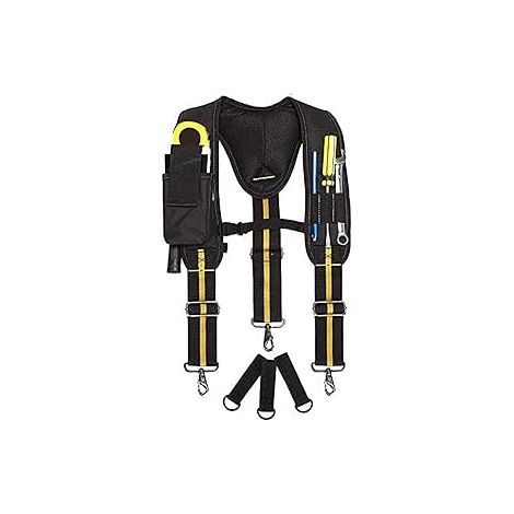 2 cinture portautensili a forma di Y, cintura portautensili multifunzionale per lavori pesanti, cintura portautensili con tasche multiple, strumenti di supporto per elettricisti, strumenti ausiliari p