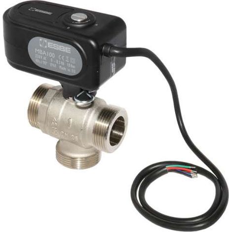 ESBE Motorkugelhahn MBA132 DN 25 Kvs 11,3 als 3 Wege Zonenventil 230 V, AG 1 1/4" 43102600