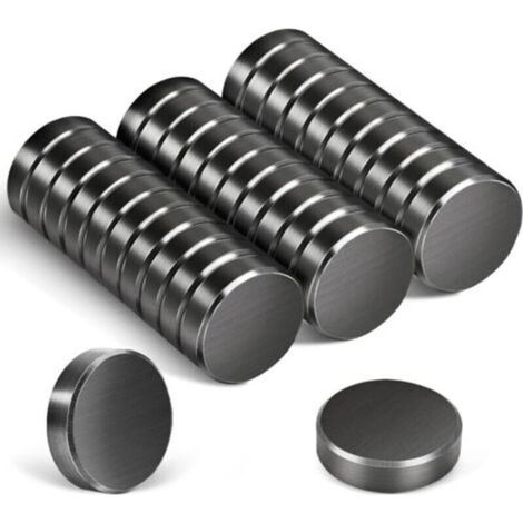 Lot de 30 aimants puissants, aimants de réfrigérateur 18 x 5 mm, aimants pour tableau magnétique, petits aimants plats, noir et blanc (1/4)