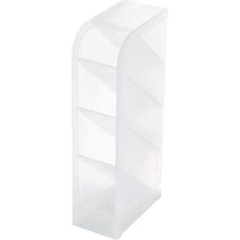 Multifunktionale Aufbewahrungsbox mit vier Fächern für Kosmetikartikel, Toilettenartikel, Make-up, Schreibwaren und Socken (transparent), platzsparend. – 20,00 x 9,00 (1/4)