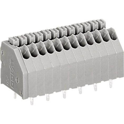 WAGO 250-1402 Federkraftklemmblock 0.50 mm² Polzahl 2 Grau 1 St. (1/2)