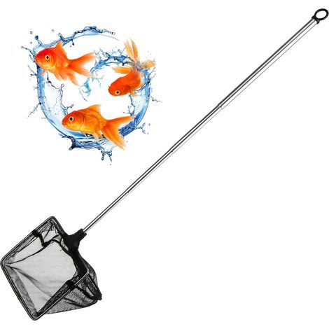 1 Épuisette Télescopique, Poignée Inox 304, Maille Nylon Douce, Pour Aquarium Et Bassin (1/5)