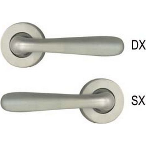 4PZ MEZZA MANIGLIA KAROL SERIE 9561 IN ZAMA FINITURA OTTONE CROMO SATINATO - SX