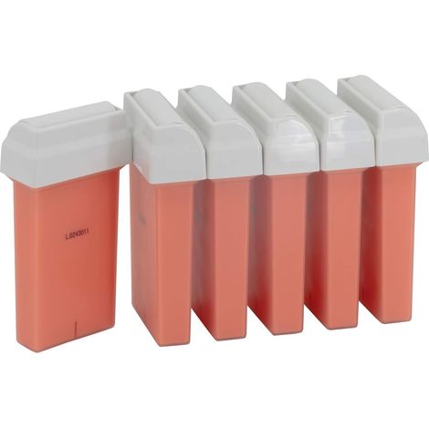Roll On Cire Epilation à la Rose - Compatibles Veet EasyWax - Facile à étaler et à Retirer - Lot de 6 Recharges/Cartouches - 100 ml (1/5)