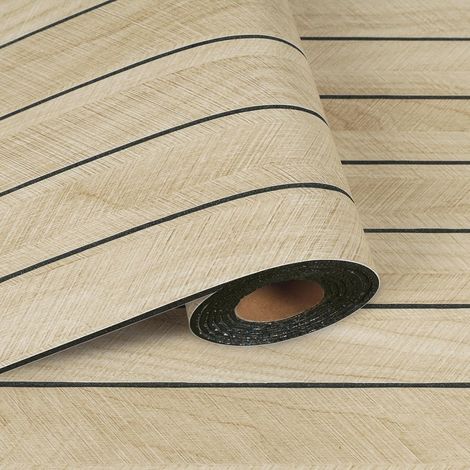 3D Panneau Mural Decoratif en Lattes de Bois Chevrons Marron Clair 42.8cmx200cm Papier Peint Tasseau de Bois Salon Chambre Panneaux Muraux Acoustiques en Mousse Intérieur Mur TV Couloir (1/5)