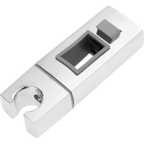 Support coulissant de Pommeau de Douche pour rail-15 x 30mm-rectangulaire, Support de Douche à Main Remplaçable carré, Support de Douchette ABS Chromé pour Salle de Bain (1/4)