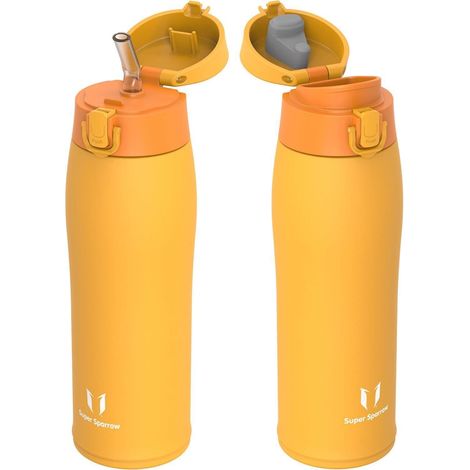 Gourde isotherme inox 350-950ml, 2 bouchons, sans BPA, étanche (1/5)
