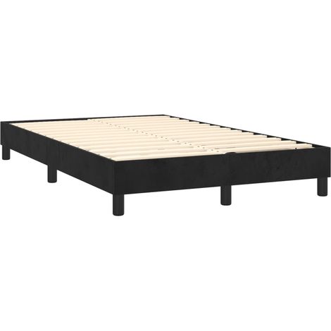 Rete a doghe su gambe giroletto 120x200 cm tessuto velluto nero TDL0207028
