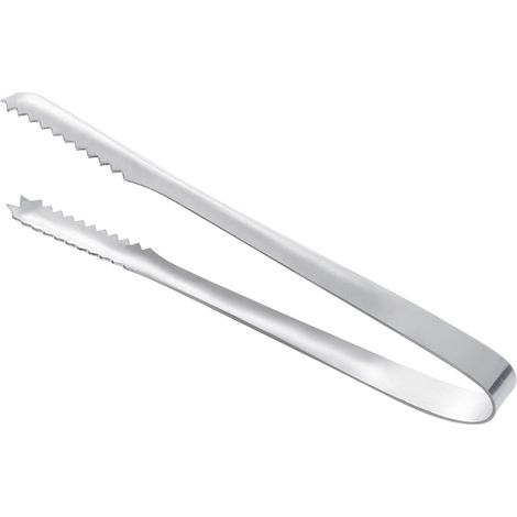 Pinces à glaçons épaisses en acier inoxydable, pinces métalliques portables à prise facile, pour une utilisation dans les bars et les cuisines. (1/5)