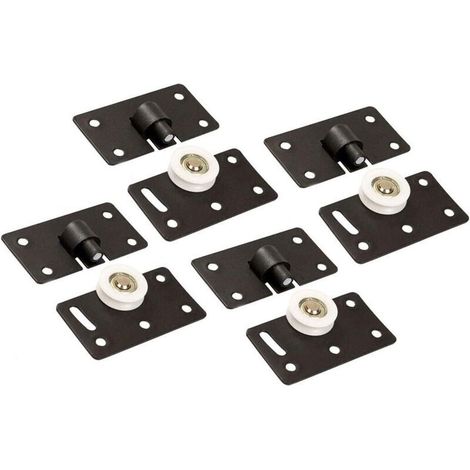 Rulli per porte scorrevoli – 4 coppie di ruote in nylon da 30 mm, robuste e silenziose per armadi e guardaroba.