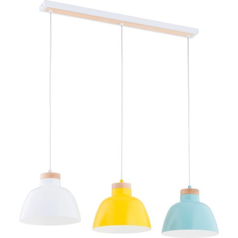 Suspension loft Lorien Alfa métal/bois multicolore 3xE27 (1/3)