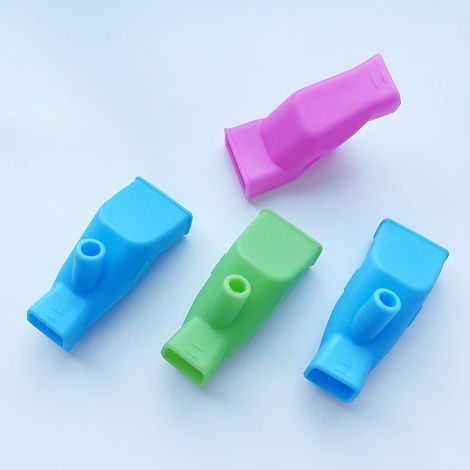 Rallonge de robinet en silicone - Guide anti-éclaboussures - Non toxique et inodore(2 roses+ 1 bleues+ 2 vertes) (1/5)