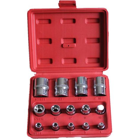 Coffret 14 Douilles Torx Femelles Embouts