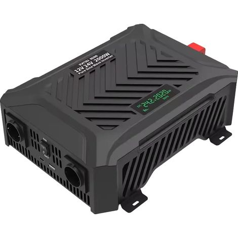 Inverseur de voiture, double tension, sortie en onde sinusoïdale pure, 12V2000W-24V2000W (1/2)