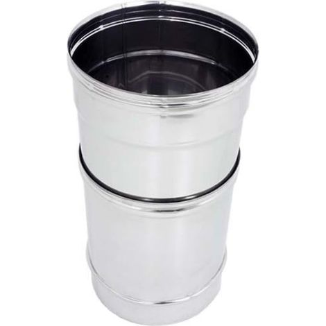 Tuyau de cheminée télescopique inox 304 de hauteur variable de 250 à 400 mm, conduit de cheminée, poêle à bois, pellets, barbecue, différents diamètres de longueur, extensible (Ø 140 mm) (1/3)