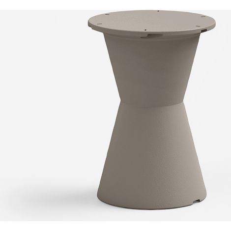 Tavolo rotondo da giardino in polietilene design minimale Dot - Beige