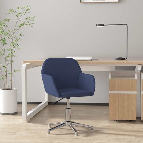 Bürostuhl Drehbar Blau Stoff (1/5)