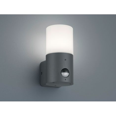 LED Außenwandleuchte mit Bewegungsmelder, Anthrazit, Höhe 17,5cm (1/5)