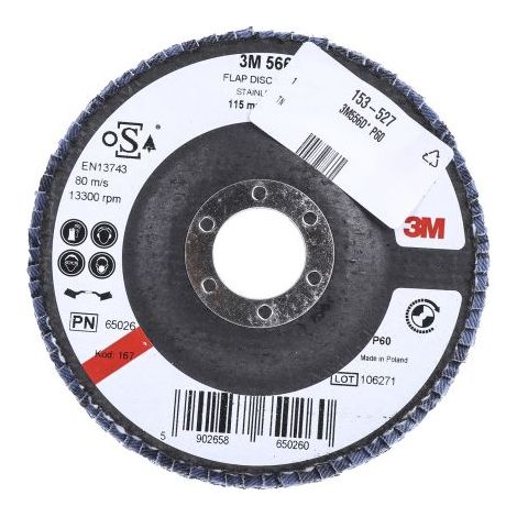 Disque abrasif 3M 556D 566A, P60, Ø 115mm ( Prix pour 1 )