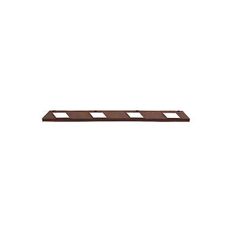 Tope de rueda Park-AID®  L x A x H 1800 x 150 x 100 mm  pardo