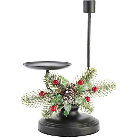 Amerikanischer Weihnachtskerzenständer aus Eisen, Tischdekoration, Geschenk (1/5)