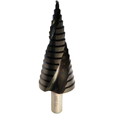 Foret étagé en M35 Cobalt pour acier inoxydable et métal (4-32 mm/15 étapes) - (1/5)