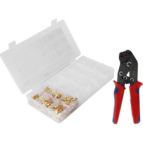 Pince à sertir à froid, pince à dénuder de 18 cm, pince à sertir isolée, pince à ressort, jeu de 48 pièces (1/5)