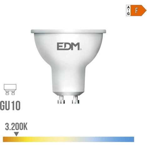 Ampoule Led Dichroïque Gu10 10 W 932 Lm 3200 K Lumière Chaude 120° ø5 X 6,4 Cm