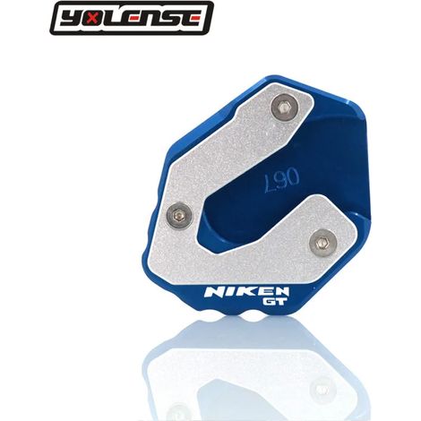 (Bleu - NIKEN GT) Compatible avec les modèles YAMAHA NIKEN 2018-2020 et NIKEN GT 2019-2023. Béquille latérale, extension et support pour une meilleure stabilité. (1/4)