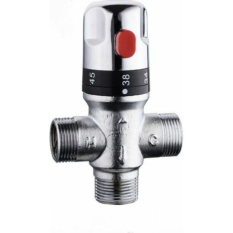 Vanne thermostatique pour chauffe-eau domestique, robinet à vanne thermostatique, robinet de douche à six points (1/4)