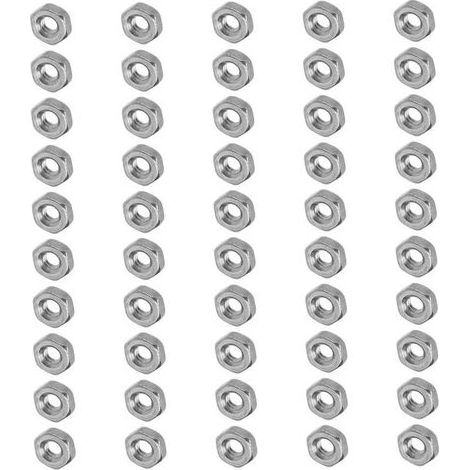 Kit d'assortiment d'écrous filetés en acier inoxydable A2-70, 50 pièces, écrous hexagonaux pour machines industrielles M10 (1/5)