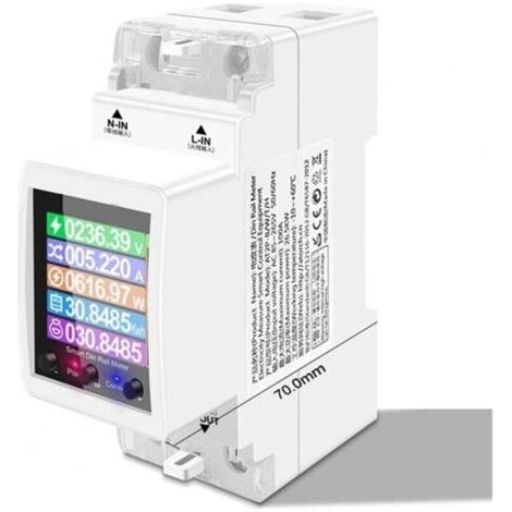 Din-Schienen-Stromzähler, Einphasen-Energiezähler, digitales Voltmeter, Amperemeter, AC 85-265 V, 100 A, 0-26500 W