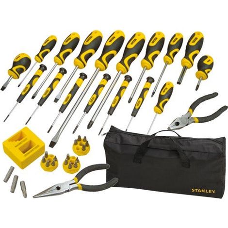 Set 39 pezzi meccanica giraviti con inserti e borsa da lavoro per il trasporto STHT0 62114 STANLEY