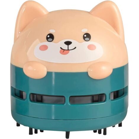 Mini Aspirateur de Bureau Aspirateur USB Portable pour Bureau Mini Dessin Animé Mignon Bureau Duster Swivel (Vert) (1/5)