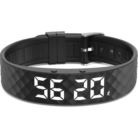 Bracelet Réveil Vibrant - Pour Sourds Et Gros Dormeurs - Minuterie Silencieuse - Ajustable - Noir - 1 Pièce (1/5)