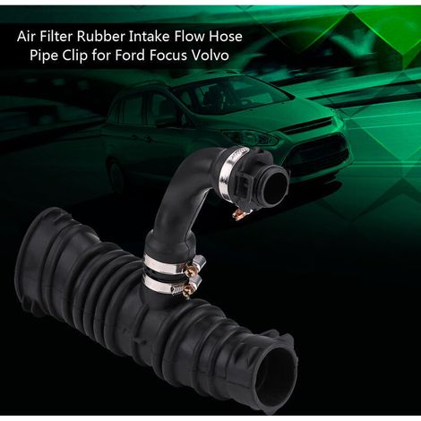 1 tubo flessibile di aspirazione aria in gomma nera per filtri aria Ford Focus e Volvo C30 S40 V50 (1/4)