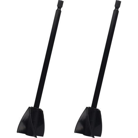 2 Pieces Epoxy Resin Mixers Plastic Mixer Attachment Drill Spiral Paint Stirrer for Epoxy Resin, Latex Paint, Glazing and Coating Mixing (Black)