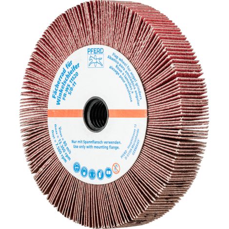 PFERD TOOLS Lamellenschleifrad für Winkelschleifer FR WS Ø 115x20mm 5/8-11 CO-COOL120 für Edelstahl 2 Stk