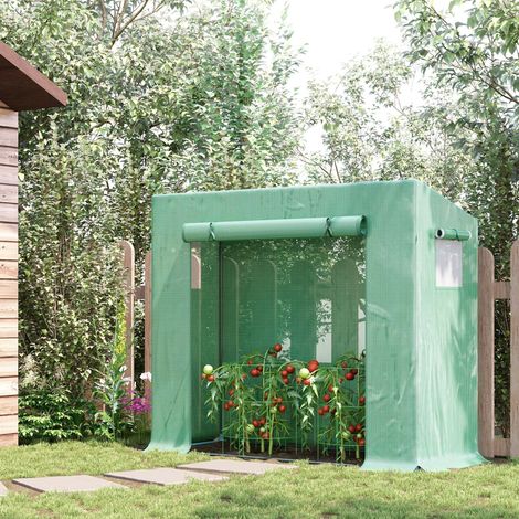 serra tunnel 200x76x168 cm porta grande verde stabile HAVRYA (1/5)