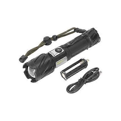 5000 Lumen Outdoor-Taschenlampe mit USB-Ladefunktion, magnetischem Teleskop-Zoom, IPX4 wasserdicht, ideal zum Wandern und Campen (1/5)