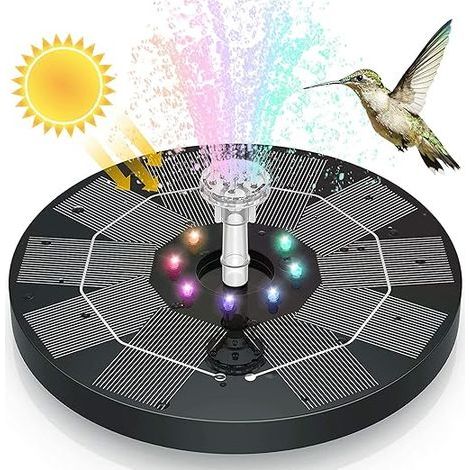 Fontaine solaire extérieure pour jardin, pompe de fontaine solaire avec DXGHC (1/5)