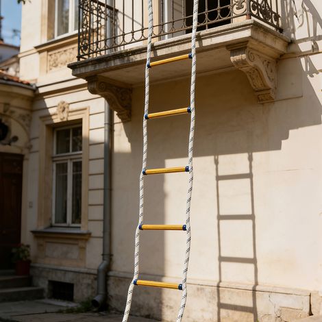 YISSALE -Outillage -Guide de sauvetage multifonction pour sinistres incendie, câble de sauvetage, guide avec 2 crochets, 200 kg (1/5)