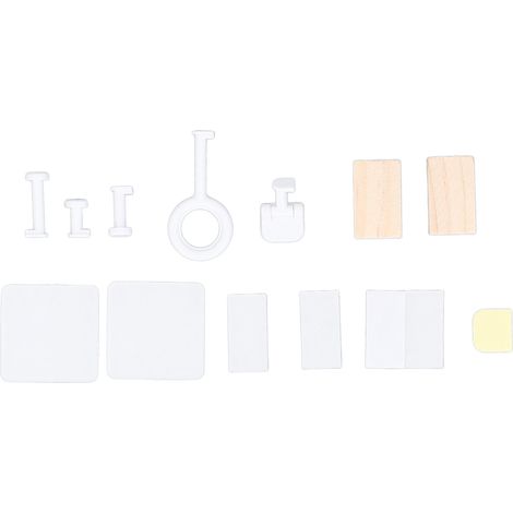 Kit Accessoires Smart Fingerbot avec Blocs Bois - Set Multifonction Poli d'Outils Prise Bouton pour Systèmes Domotique, 15g/0.53oz, Plastique, 6 Adhésifs+2 Blocs Bois+5 Embouts (1/4)